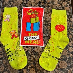 McDonald's Grinch and Friends Yellow Socks